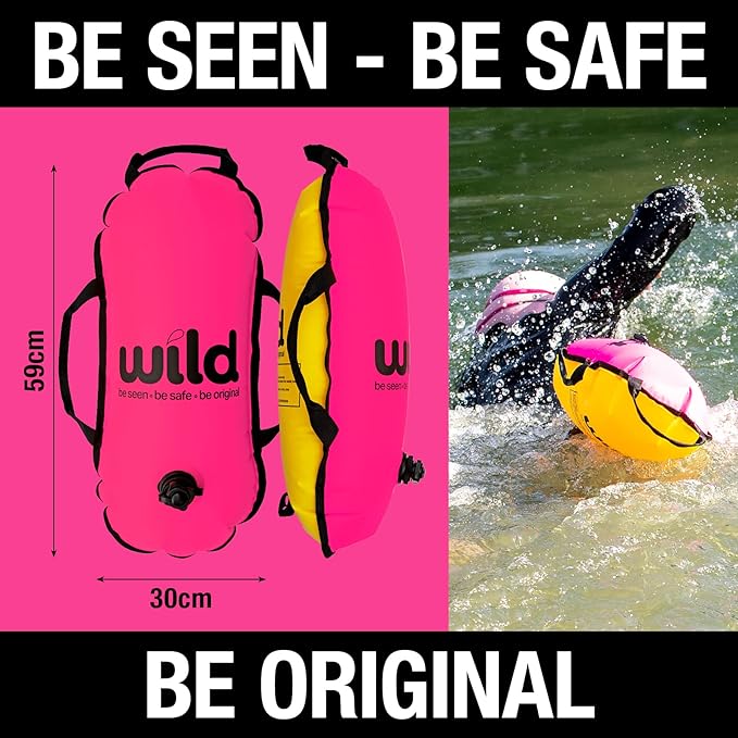 Wild Swimming Tow Float in Pink & Yellow