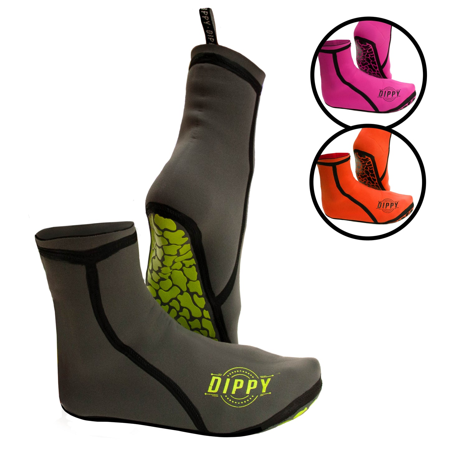 Neoprene 3MM Swim Socks - Grey/Green