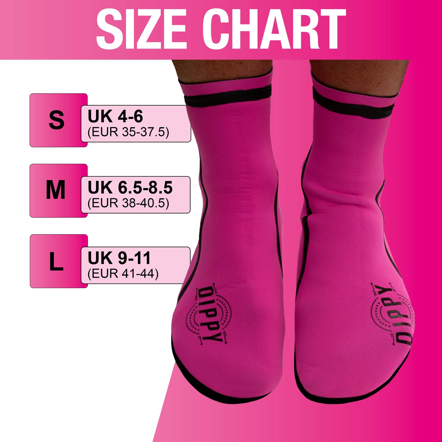 Neoprene 3MM Swim Socks - Pink