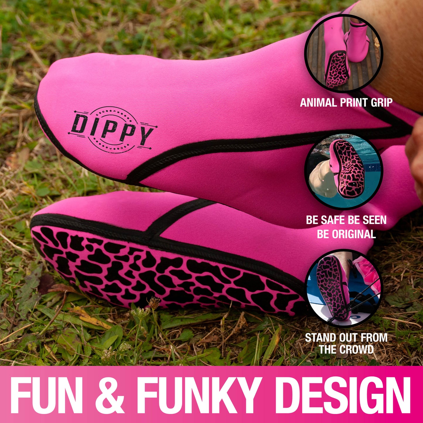 Neoprene 3MM Swim Socks - Pink