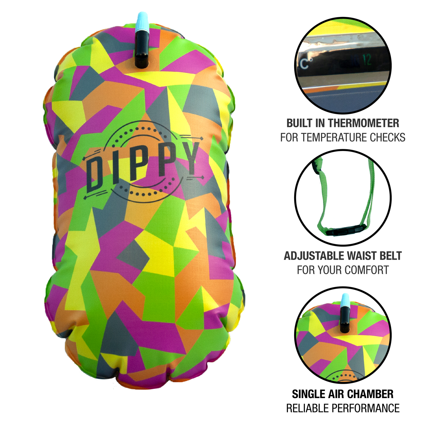 Dippy Geo Tow Float with Thermometer