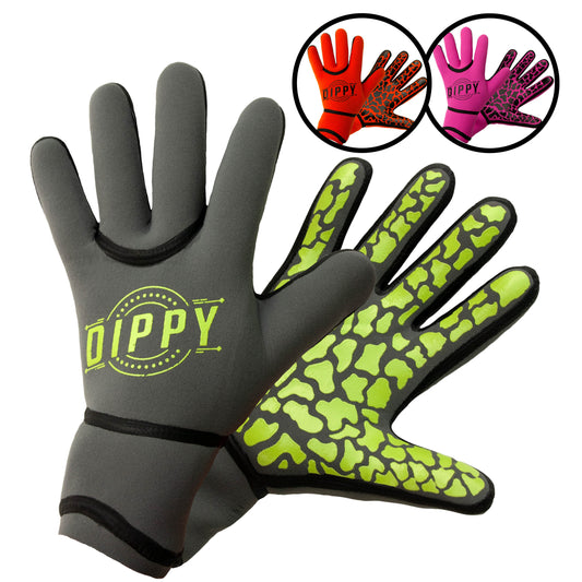 Neoprene 3MM Swim Gloves One Size - Grey/Green