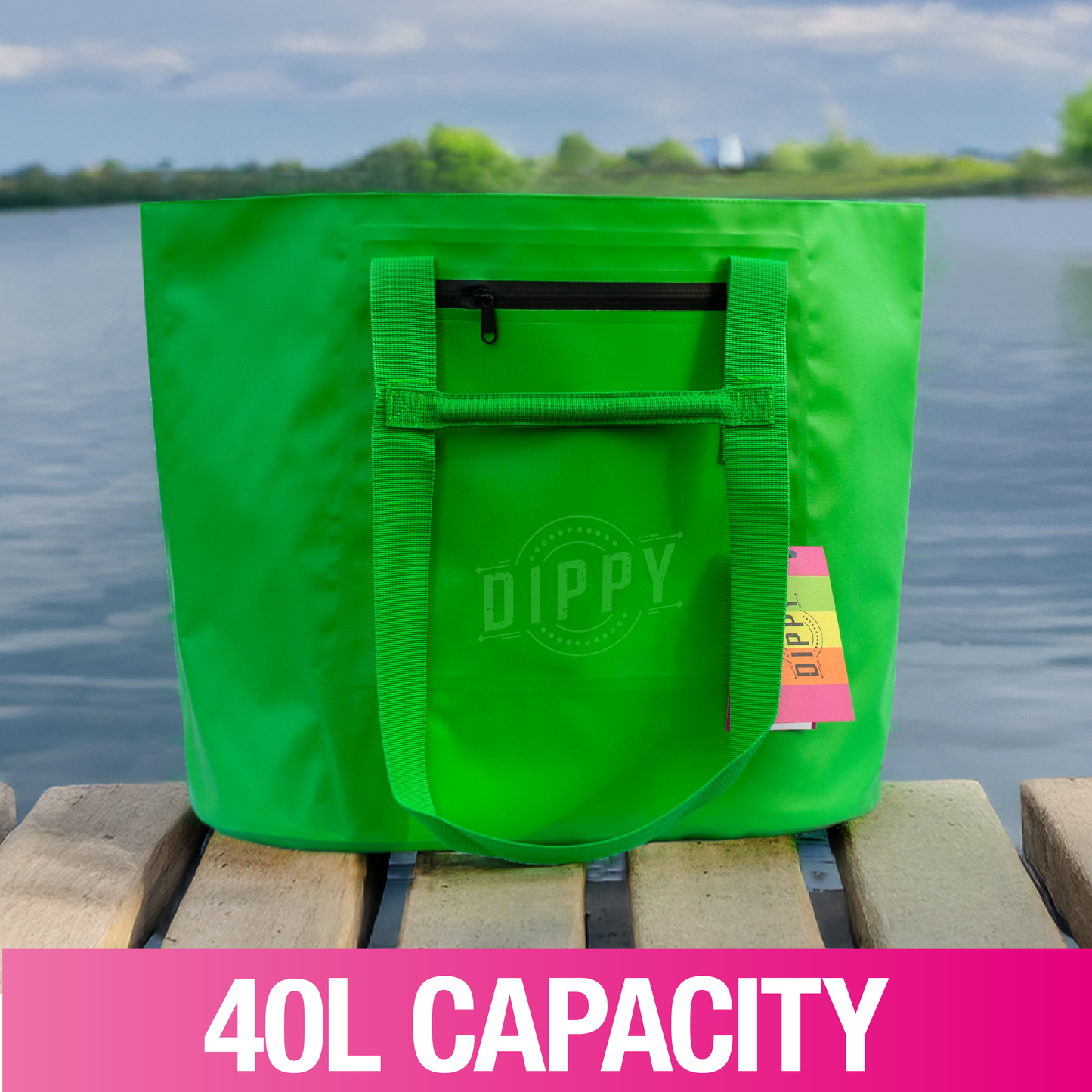Waterproof Tote Bag 40L – Green