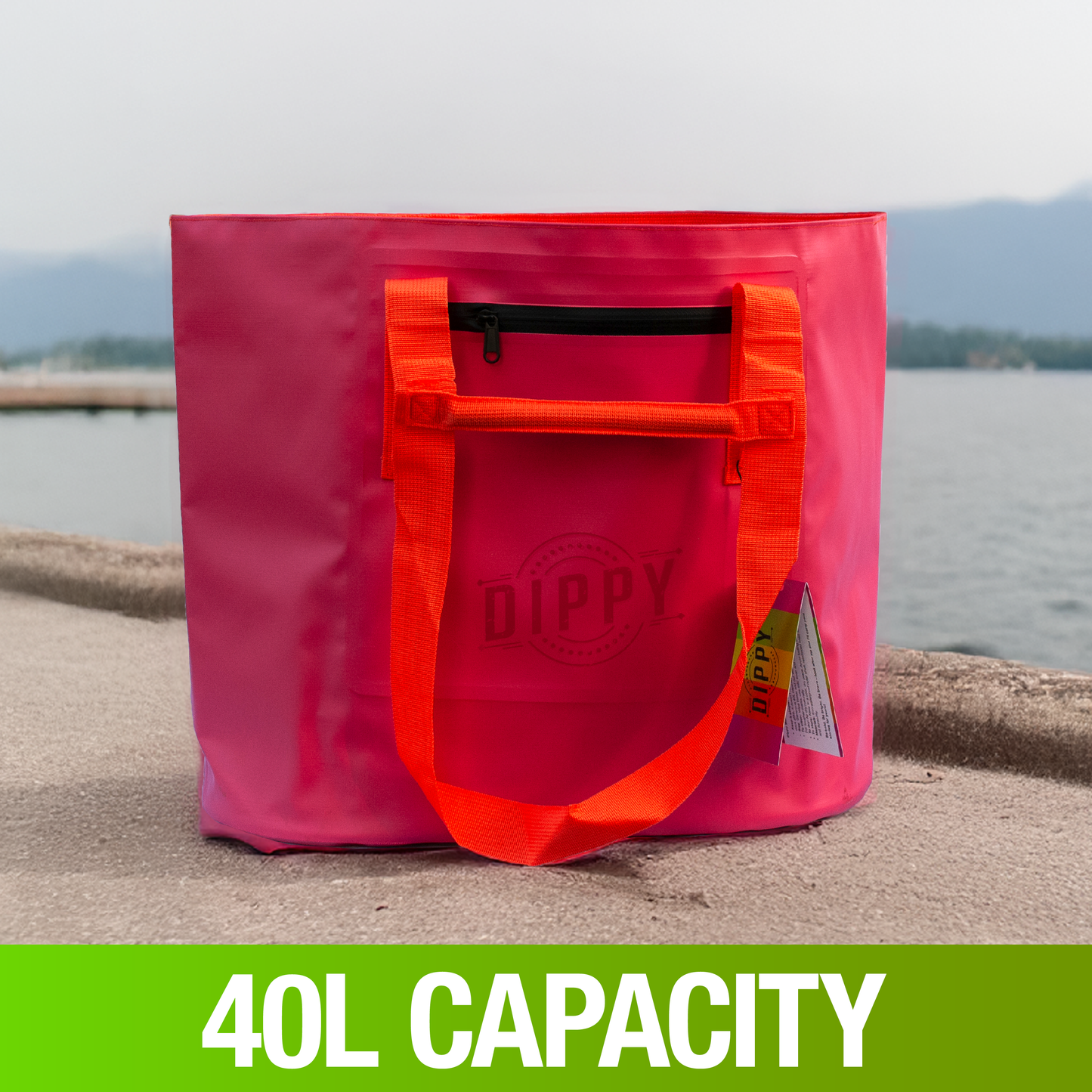 Waterproof Tote Bag 40L – Pink