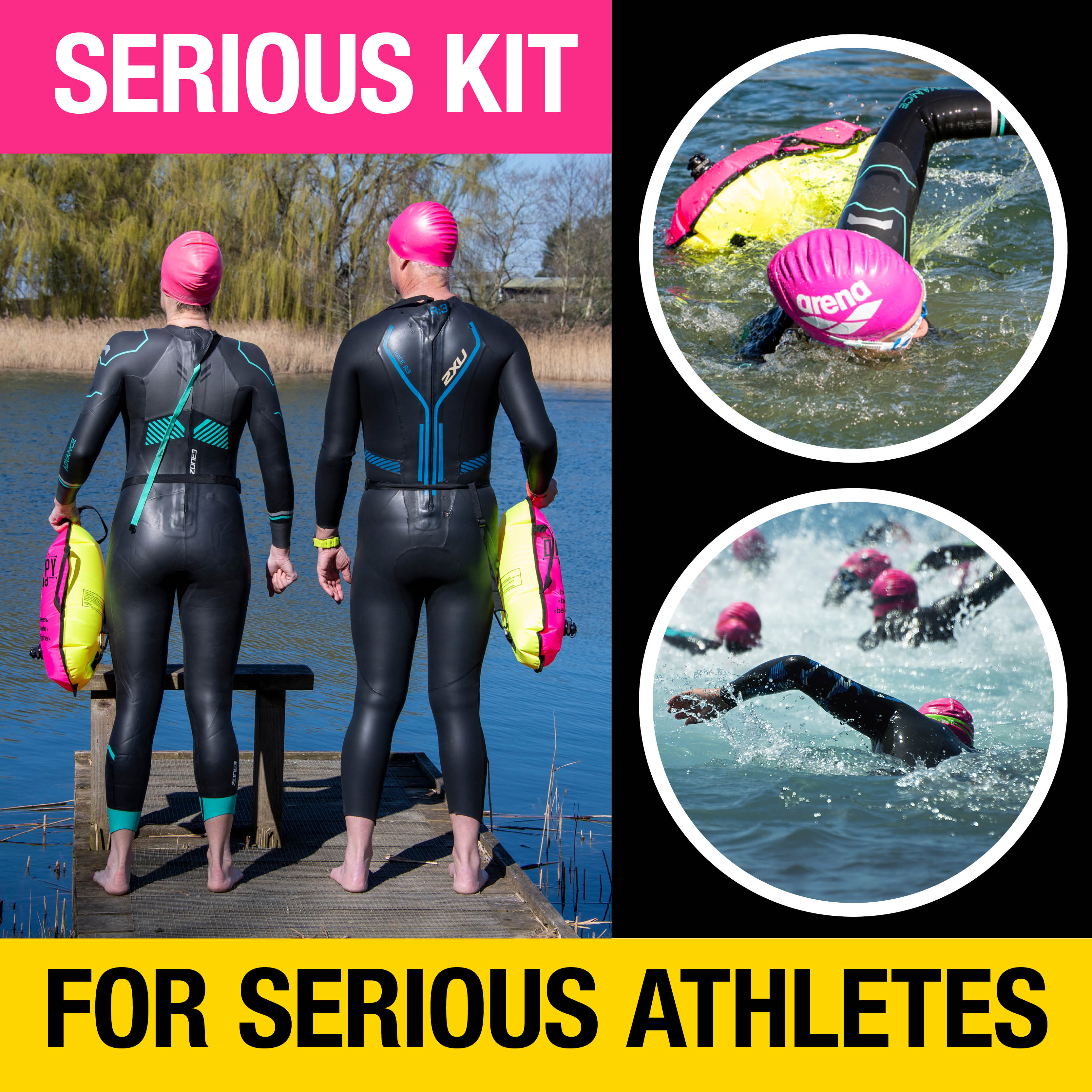 Hivis Waterproof Swim Buoy Open Water Safety Float Dry Bag 2 Colors Hivis Waterproof Swim Buoy Open Water Safety Float Dry Bag 2 Colors