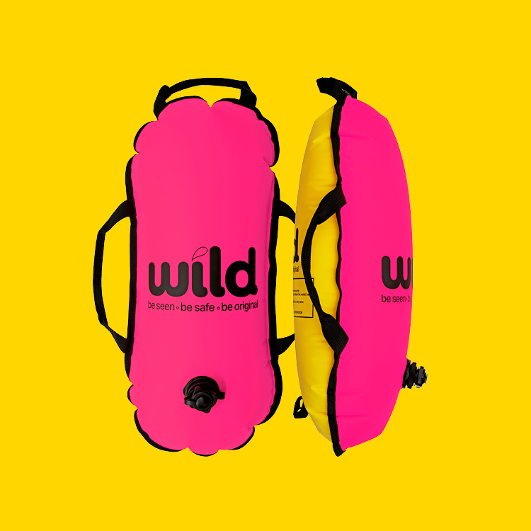 Wild Swimming Tow Float in Pink & Yellow